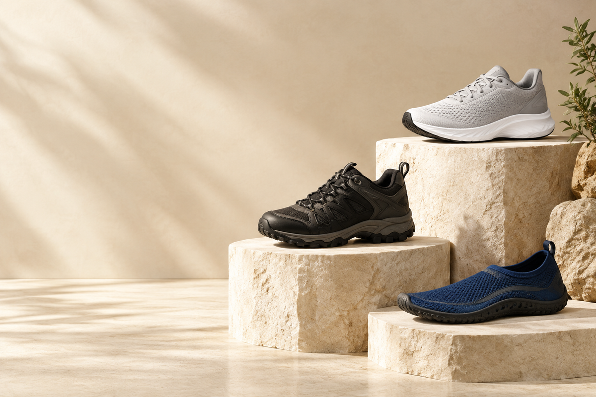 Assorted shoes hero banner